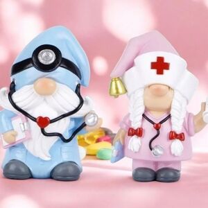 Medical Gnome Set - Blue and Pink